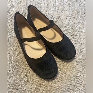 Crewcuts girls black shoes size 2